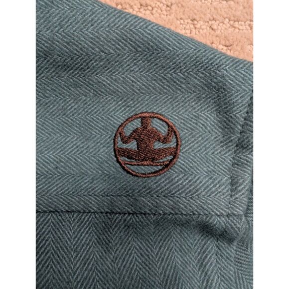 NWT Levitate Shirt Mens XXL 2XL 2X Pond Turquoise Herringbone Flannel - Picture 7 of 11
